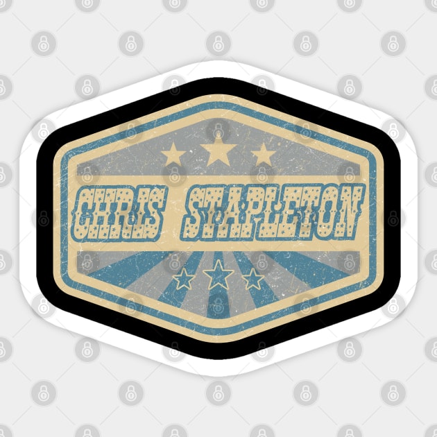 Chris Stapleton Vintage on t shirt Sticker by KOKOS PAPA